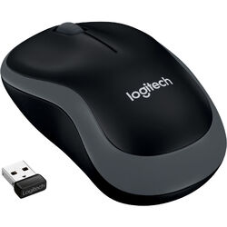 Logitech Wireless Mouse M185, Maus, optisch, kabellos, 3 Tasten, graugrau
