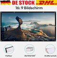 16:9 HD Beamer-Leinwände 84/100/120 Zoll mit Haken Projektorleinwand Faltbarer