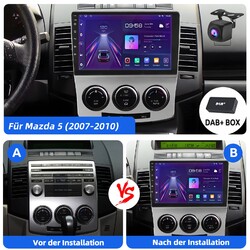 DAB+ 2+32G Android 14 Autoradio Für Mazda 5 CR19 2005-2010 Carplay GPS NAVI SWC