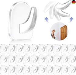 Gjinxi 30 Stück Haken Klebehaken Extra Stark Selbstklebend Transparent Haken 