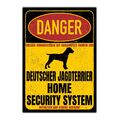 Deutscher Jagdterrier Dog Schild Danger Security System Türschild Hundeschild Wa