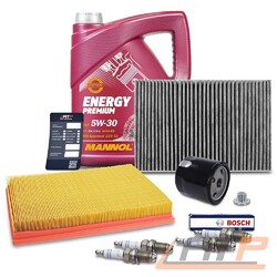INSPEKTIONSPAKET + 5l 5W-30 FÜR OPEL ASTRA G H ZAFIRA A 1.4 1.6 1.8 2.0# # inkl. 5L 5W-30 MANNOL ENERGY PREMIUM MOTORÖL # #