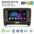 64GB 8-Kern Android 14 DAB+ Autoradio Navi Für Audi TT MK2 DSP CarPlay Wifi USB