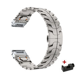 Edelstahl Metall Armband Für Garmin Fenix 8/E/7/7X/6/6X/5/5X Plus 3 HR Quick Fit