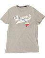 Tommy Hilfiger grafisches Herren-T-Shirt Top mittelgrau gefleckte Baumwolle AQ06