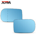 2x Spiegelglas Links Rechts Beheizbar Elektrisch Blau für BMW E39 E38 1994-2004