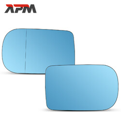 2x Spiegelglas Links Rechts Beheizbar Elektrisch Blau für BMW E39 E38 1994-2004