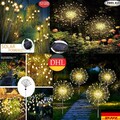 2/8 Stk Solarleuchte Feuerwerk Licht Lichterkette LED Außen Solarlampe Garten DE