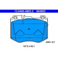 1x ORIGINAL® Ate 13.0460-4883.2 Bremsbelagsatz, Scheibenbremse Vorne, exkl.