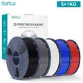 SUNLU 5×1KG 1.75MM PETG Filament High toughness 3D-Drucker Verbrauchsmaterial