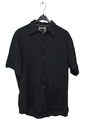OLYMP Novum Herren Hemd 100% Leinen Gr. L kurzarm Shirt schwarz Oberteil