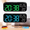 7" LED Wecker Digital Alarmwecker Uhr Schlummerfunktion Alarm Wecker Temperatur