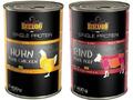 Belcando single protein Feuchtnahrung für Hunde 12 x 400 g Dose Rind & Huhn