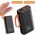 30000mAh Power Bank 66W USB C Schnellladegerät Externer Batterie Ladegerät Handy