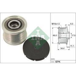 1 Generatorfreilauf INA 535 0075 10