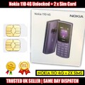Nokia 110 4G entsperrtes Handy + 2 x SIM-Karten - kompaktes Funktionstelefon, brandneu