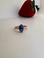 Wunderschöne 585rg. gestempelte Ohrringe, Saphir, rolled, 2.2 Gramm, neu
