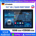 Für Fiat Ducato Peugeot Boxer Citroen Jumper Carplay Autoradio 13.1" 6+128GB GPS