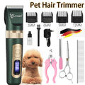 Profi Tier Haarschneider Hunde Katze Akku Keramik Schermaschine Rasierer Trimmer