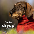 dryup® Cape Hundebademantel für Dackel Trockencape Baumwollfrottee bordeaux rot