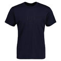 GANT Herren T-Shirt - REG TONAL SHIELD T-SHIRT, Rundhals, Baumwolle, Stickere...