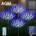 480 LED Solarleuchte Feuerwerk Licht Lichterkette Solarlampe Garten Rasenlicht