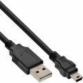 InLine® USB 2.0 Mini-Kabel USB A Stecker zu Mini-B Stecker (5pol.) schwarz 3,0m