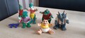 Die Dinos Familie Sinclair 90er Jahre 6 Figuren mit Skateboard 