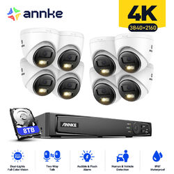 ANNKE 4K 8MP POE Überwachungskamera 12MP NVR Zwei-Wege-Audio Farbiger Nachtsicht