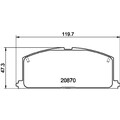 1x ORIGINAL® Hella 8DB 355 006-091 Bremsbelagsatz, Scheibenbremse Vorne, exkl.