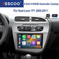 Android 14 Apple Carplay DAB+ Für Seat Leon 1P1 2005-2012 Autoradio GPS Navi Kam