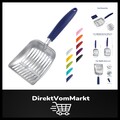 Hochwertige WePet Kotschaufel mit tiefem Sieb und ergonomischem Griff für Katzen