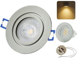 LED Einbaustrahler Bad GU10 7W IP44 Feuchtraum Einbauleuchte aus Aluminium 230V 
