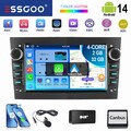 DAB+ 32GB Android14 Autoradio CarPlay Für Opel Astra H Corsa C D Zafira B GPS BT