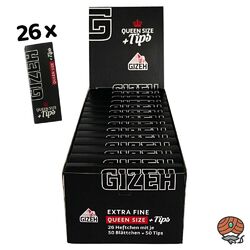 Gizeh Extra Fine Blättchen + Filter Tips Queen Size Magnet kostenloser Versand