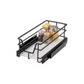 bremermann Teleskopschublade, Küchenschublade mit Einlegeboden, 30 cm, schwarz