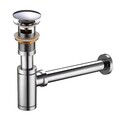 Siphon pop Up Ablaufventil Sifon Ablaufgarnitur mit Überlauf Waschbecken Abfluss