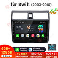 6+128GB Android13 Carplay Autoradio Navi GPS WiFi 4G  Für SUZUKI SWIFT 2003-2010