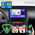 DAB+ 64G Android15 CarPlay Autoradio Für Toyota Aygo Citroen C1 Peugeot 107 GPS