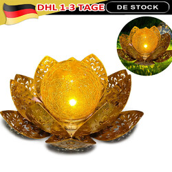 Solarleuchte Lotusblume Außenlampe Gartenleuchte LED Dekoleuchte Solarlampe