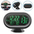 12/24V Auto LED Digital Uhr In/Außentemperatur KFZ Thermometer Spannungsmesser