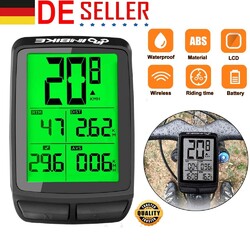 Kabellos Funk Fahrradcomputer LCD Fahrrad Tachometer Radfahren Kilometerzähler