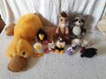Umfangreiches Nici Plüschtier Set Ente Waschbar Bär Pferd Lamm