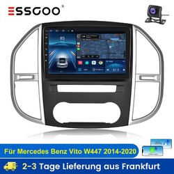 Autoradio 10" Carplay 32G Android13 GPS NAVI BT KAM Für Mercedes Vito W447 14-20