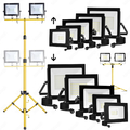 1x/2x LED Baustrahler Fluter mit Stativ Flutlicht Strahler Scheinwerfer 10W-100W