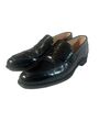 Loake 256 Sattel Penny Halbschuhe schwarz Leder Herren Slipper Schuhe - Größe UK10 F