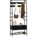 Garderobenständer, Kleiderständer mit Schuhregal, 2 Schubladen, Garderobe