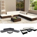 8-tlg. Garten Lounge-Set mit Auflagen Poly Rattan Sofa Sitzgruppen Möbel Modern