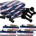 BOSCH ZÜNDKERZEN+ZÜNDKABEL passend für FORD FIESTA 4 FOCUS 1+2 MAZDA 2 VOLVO V50