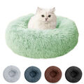Plüsch Hundebett Katzenbett Donut Kissen Kuschelbett Hundekorb Katzenkorb Bett